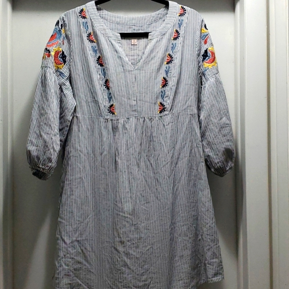 Knox Rose Bohemian Embroidered Dress Sz M